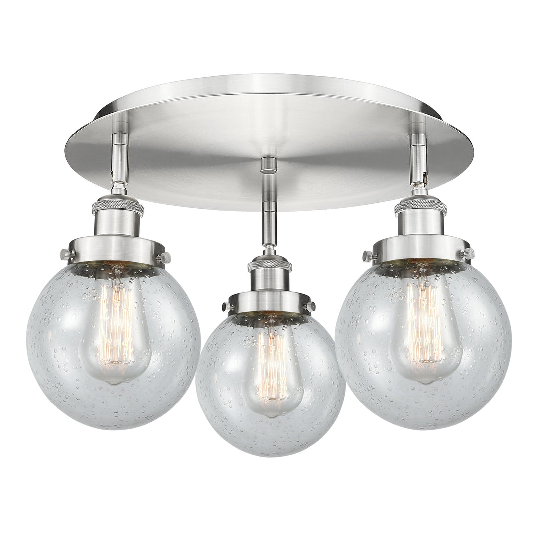 Innovations Downtown Urban 916-3C-SN-G204-6 Ceiling Light - Satin Nickel