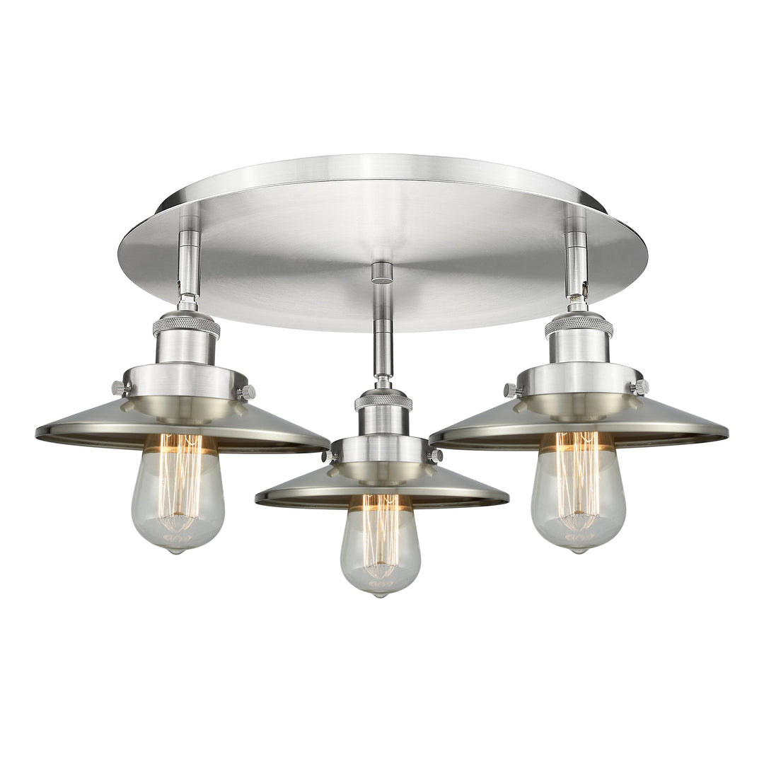 Innovations Downtown Urban 916-3C-SN-M2-SN Ceiling Light - Satin Nickel