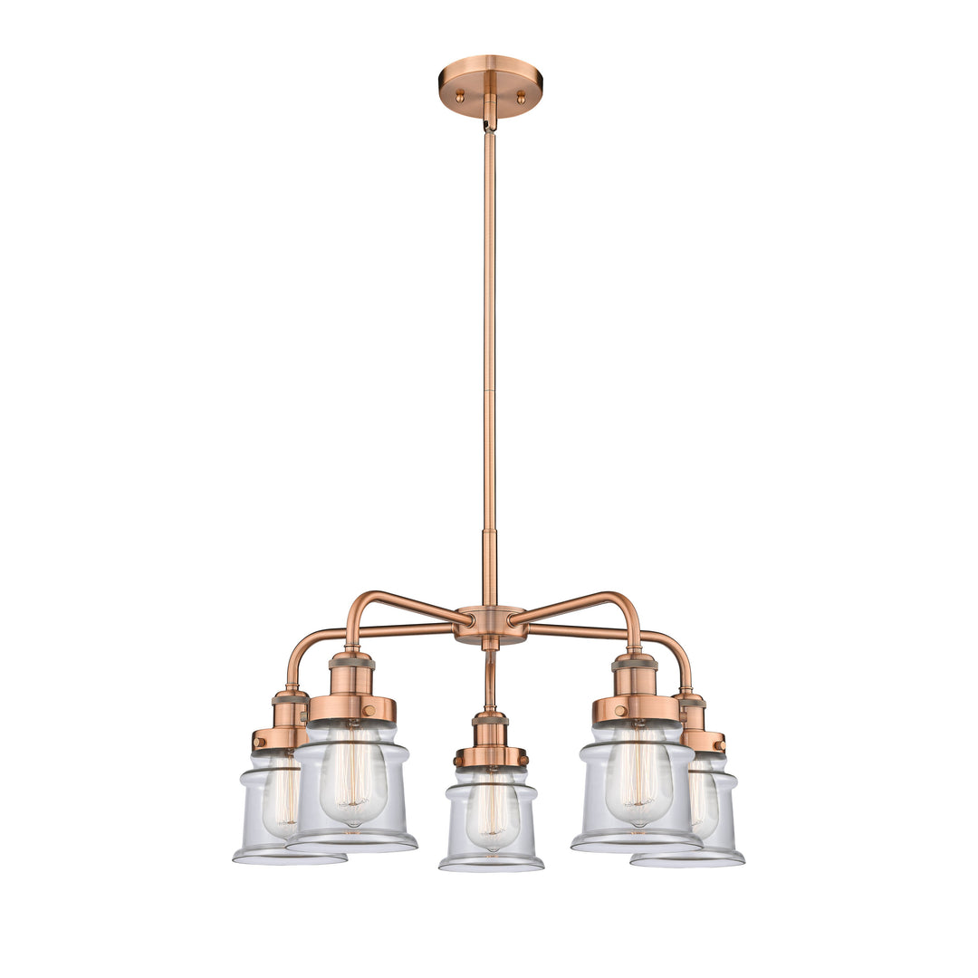 Innovations Downtown Urban 916-5CR-AC-G182S Chandelier Light - Antique Copper