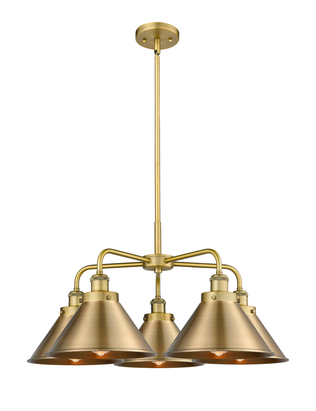 Innovations Downtown Urban 916-5CR-BB-M10-BB Chandelier Light - Brushed Brass
