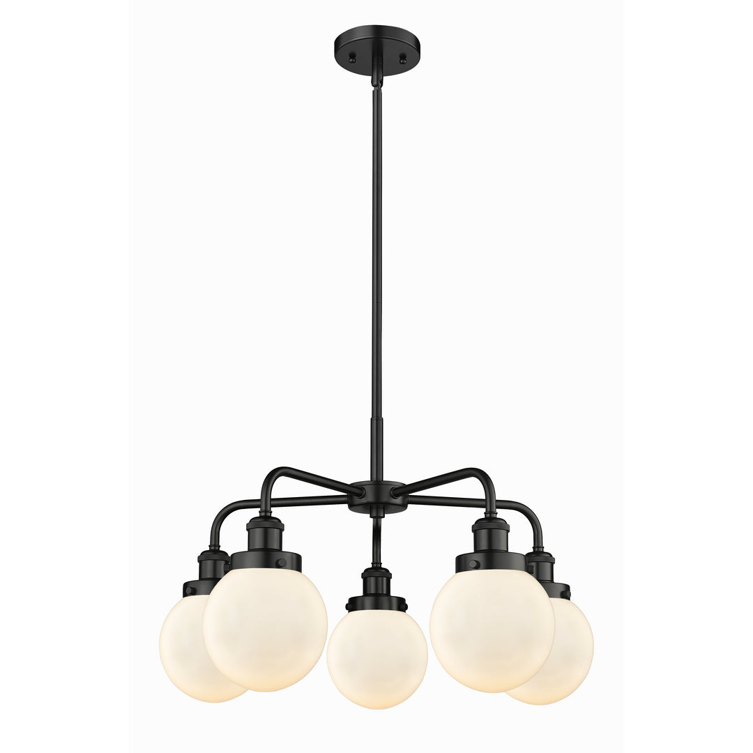 Innovations Downtown Urban 916-5CR-BK-G201-6 Chandelier Light - Matte Black