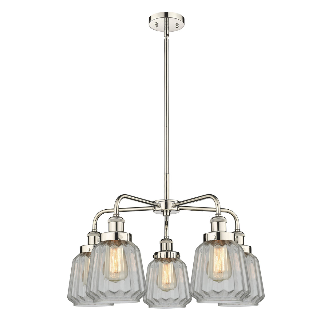 Innovations Downtown Urban 916-5CR-PN-G142 Chandelier Light - Polished Nickel