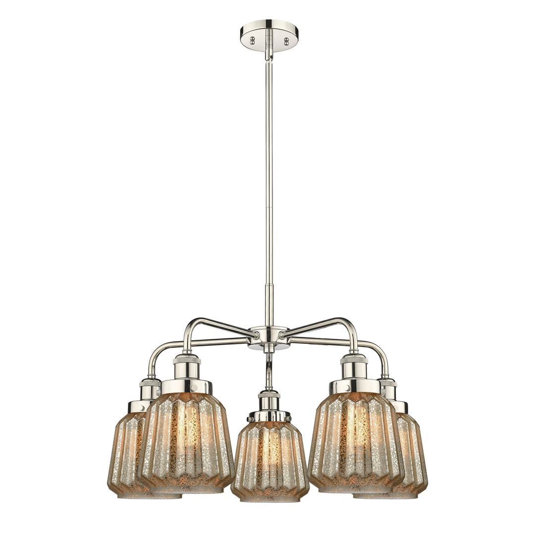 Innovations Downtown Urban 916-5CR-PN-G146 Chandelier Light - Polished Nickel