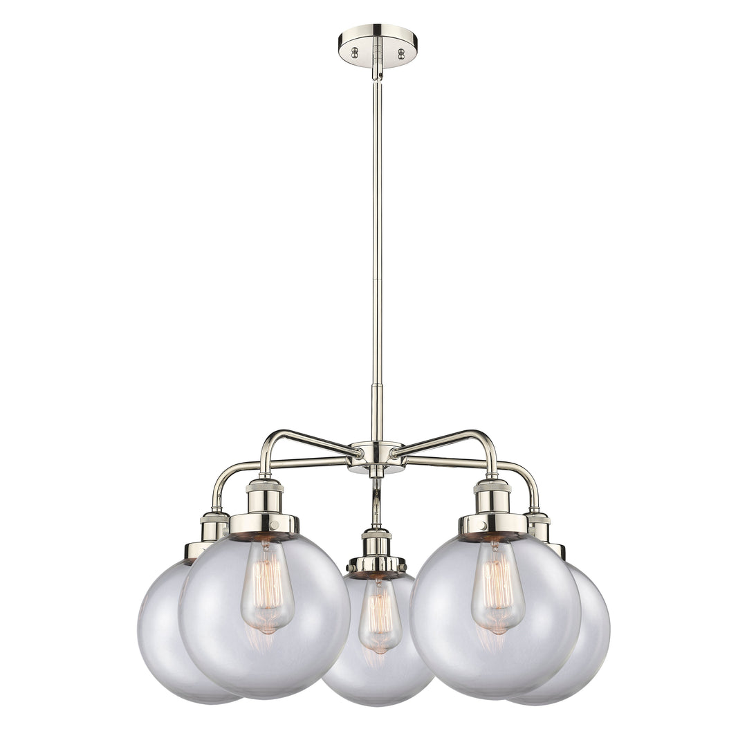 Innovations Downtown Urban 916-5CR-PN-G202-8 Chandelier Light - Polished Nickel