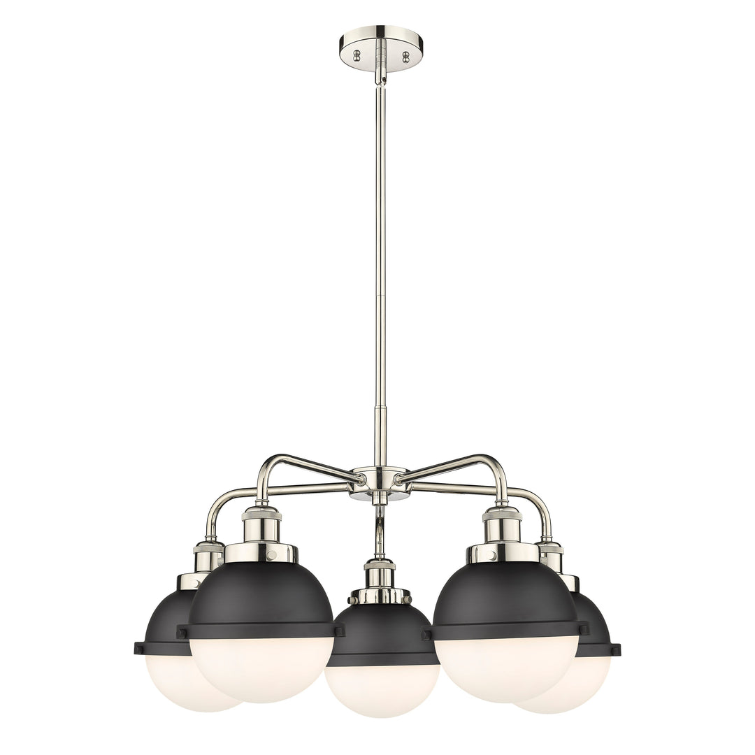 Innovations Downtown Urban 916-5CR-PN-HFS-61-BK Chandelier Light - Polished Nickel
