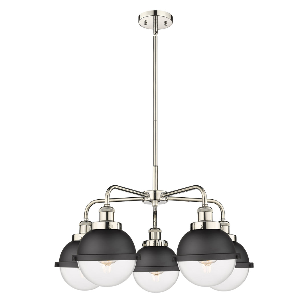 Innovations Downtown Urban 916-5CR-PN-HFS-62-BK Chandelier Light - Polished Nickel