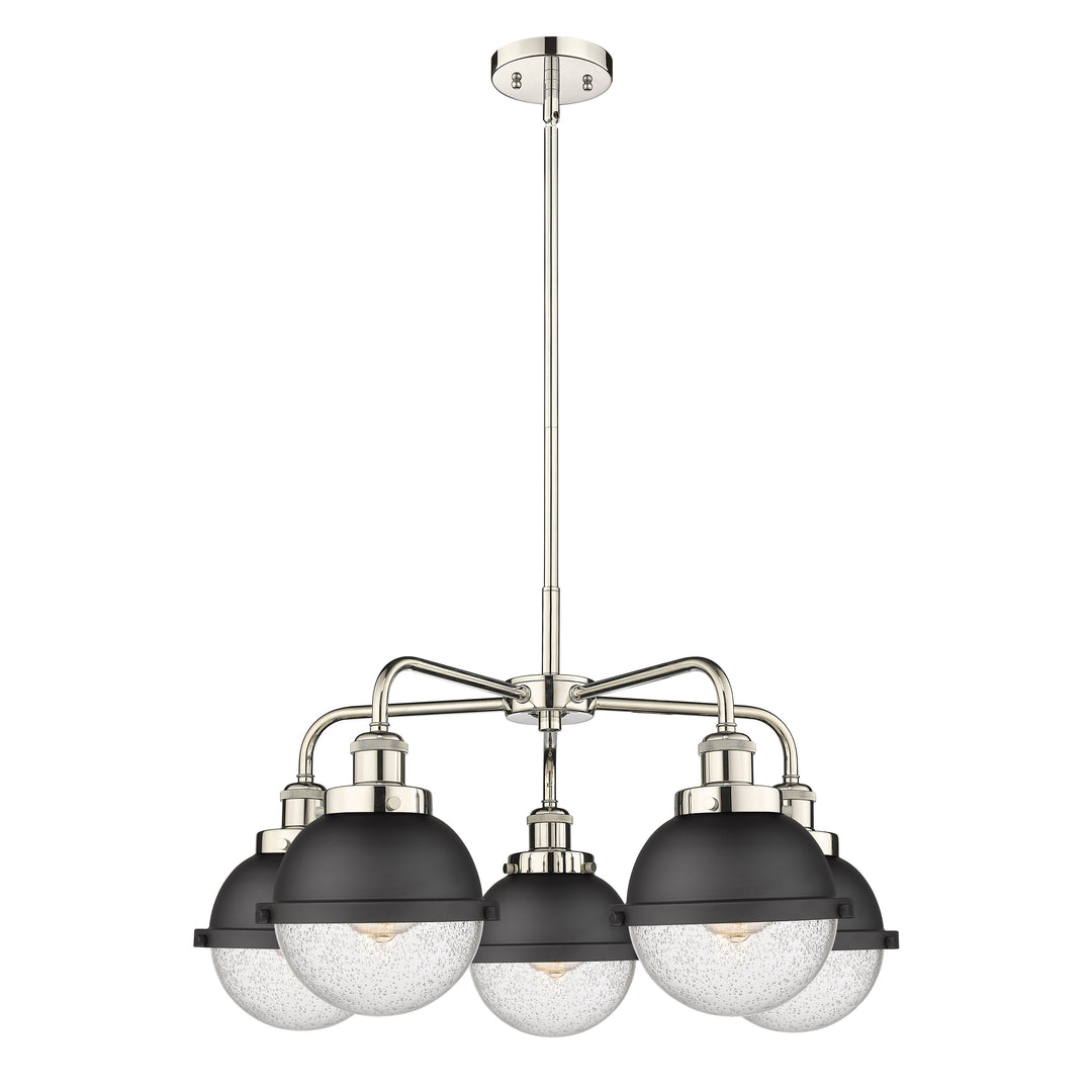 Innovations Downtown Urban 916-5CR-PN-HFS-64-BK Chandelier Light - Polished Nickel