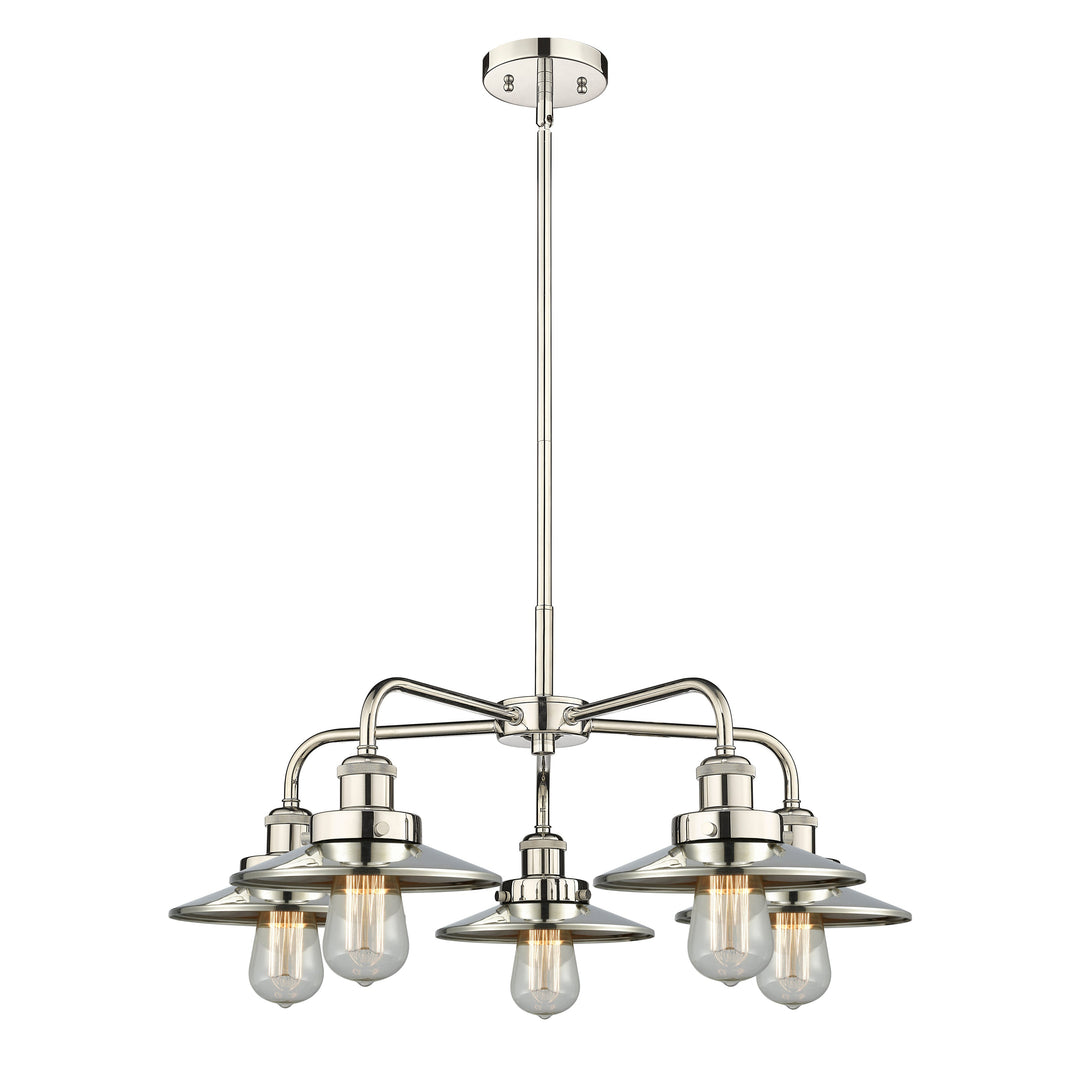 Innovations Downtown Urban 916-5CR-PN-M1-PN Chandelier Light - Polished Nickel