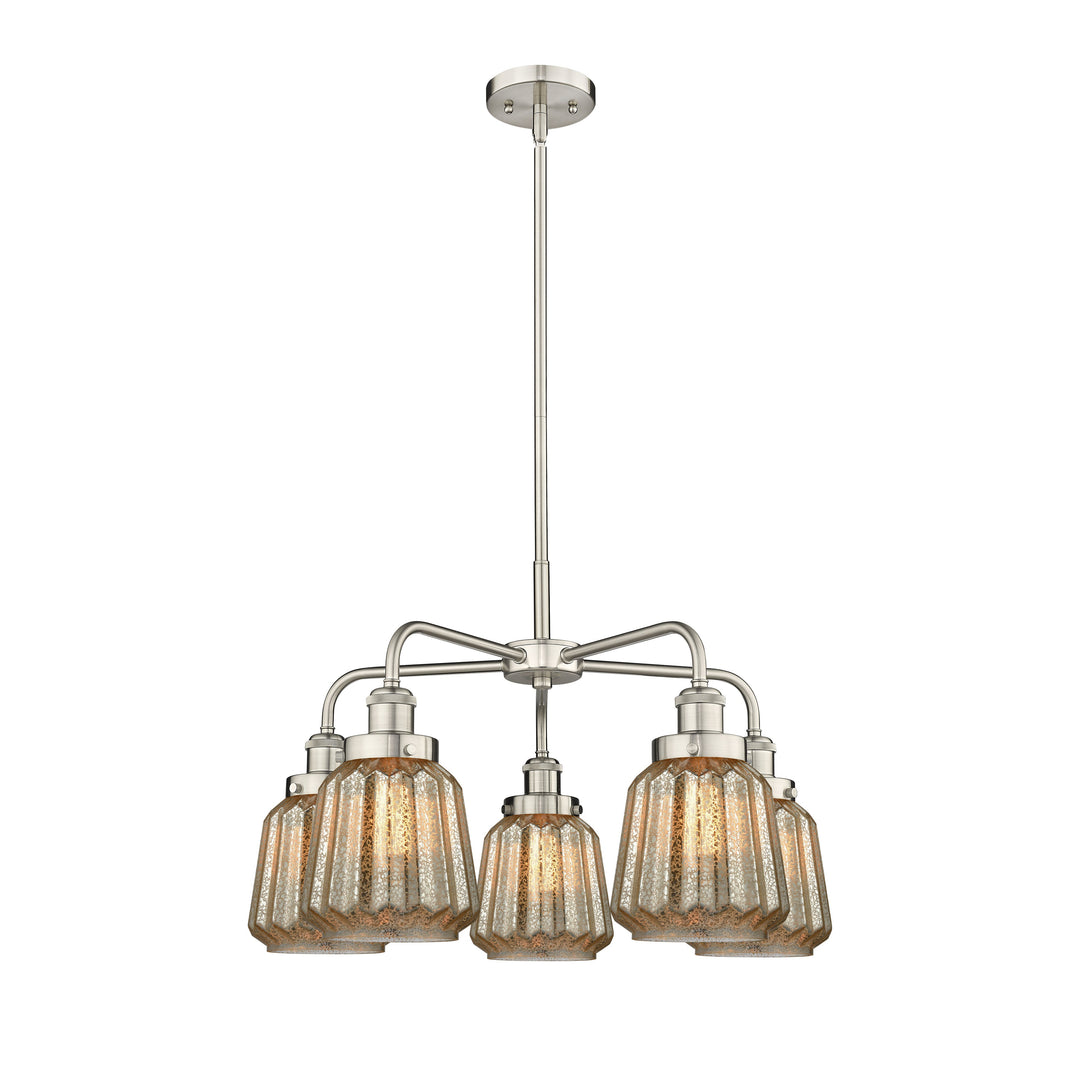 Innovations Downtown Urban 916-5CR-SN-G146 Chandelier Light - Satin Nickel