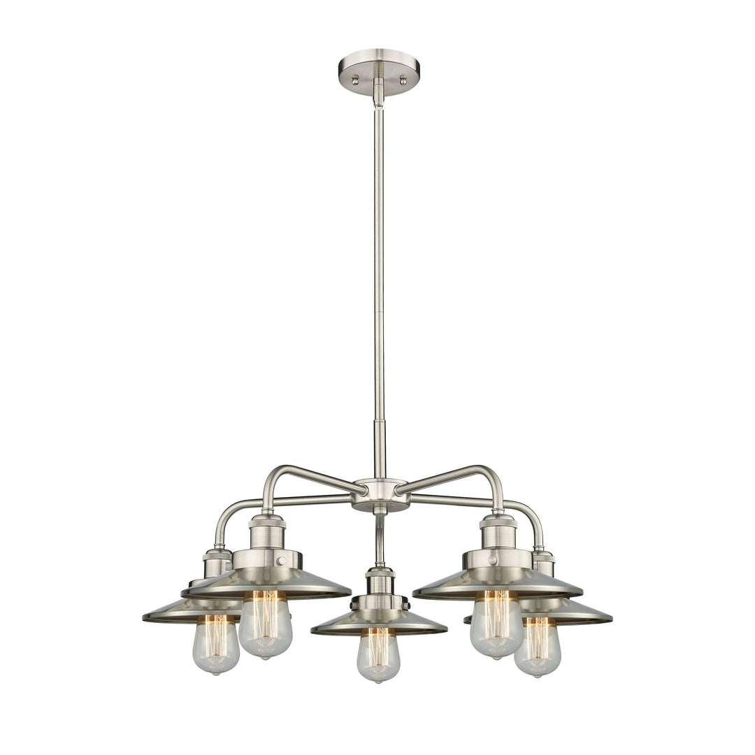 Innovations Downtown Urban 916-5CR-SN-M2-SN Chandelier Light - Satin Nickel