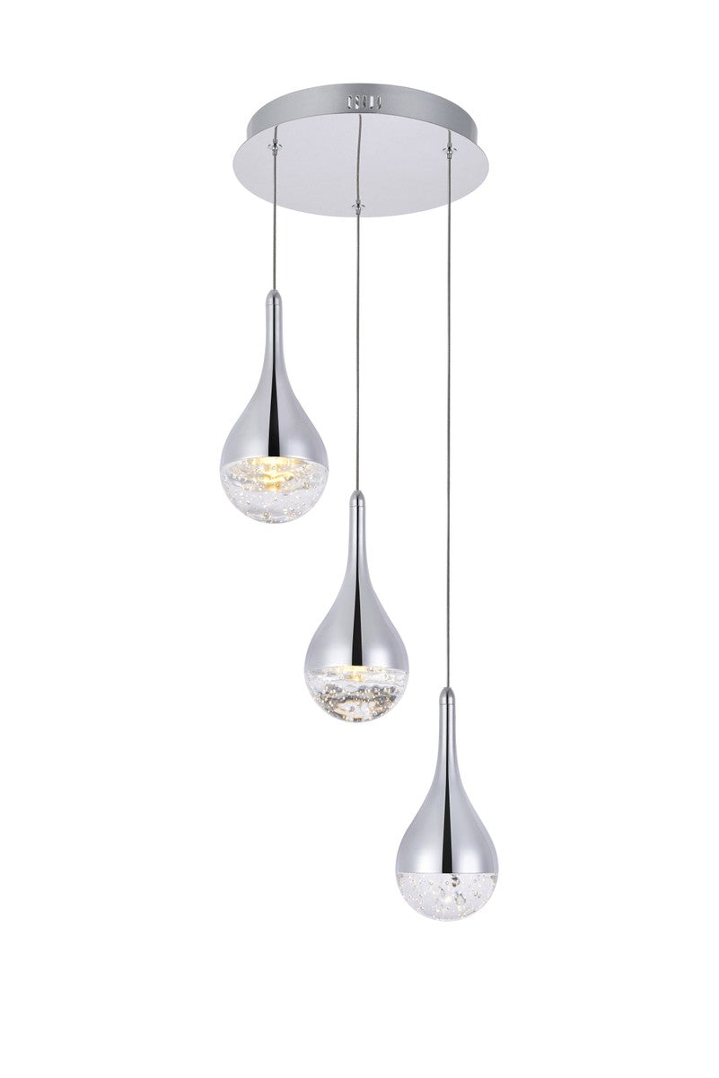 Elegant Amherst 3803D12C Pendant Light - Chrome