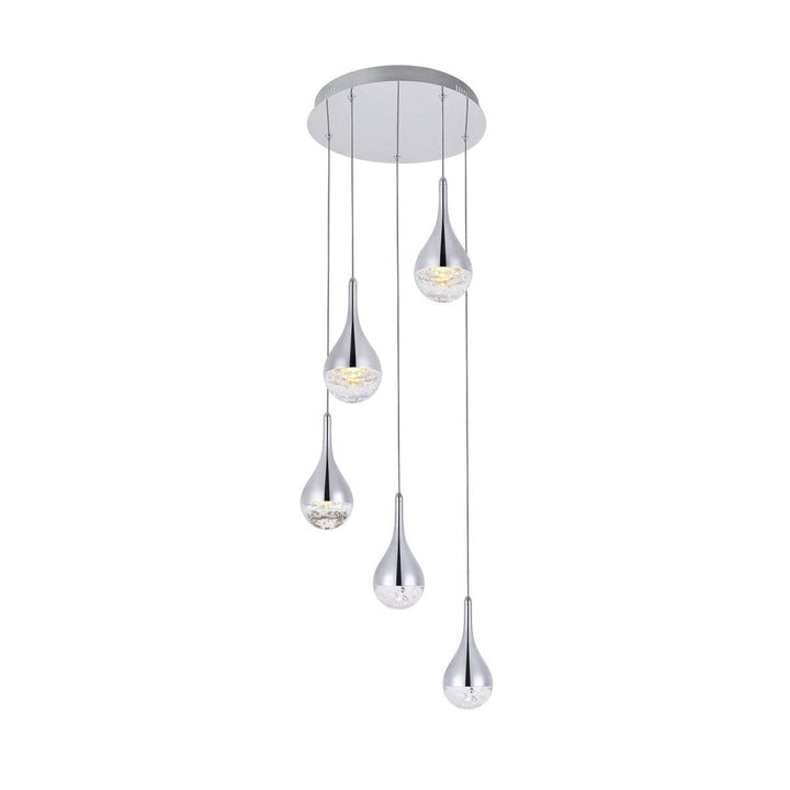 Elegant Amherst 3805D14C Pendant Light - Chrome