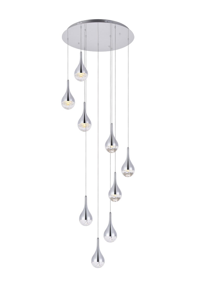 Elegant Amherst 3809D24C Pendant Light - Chrome