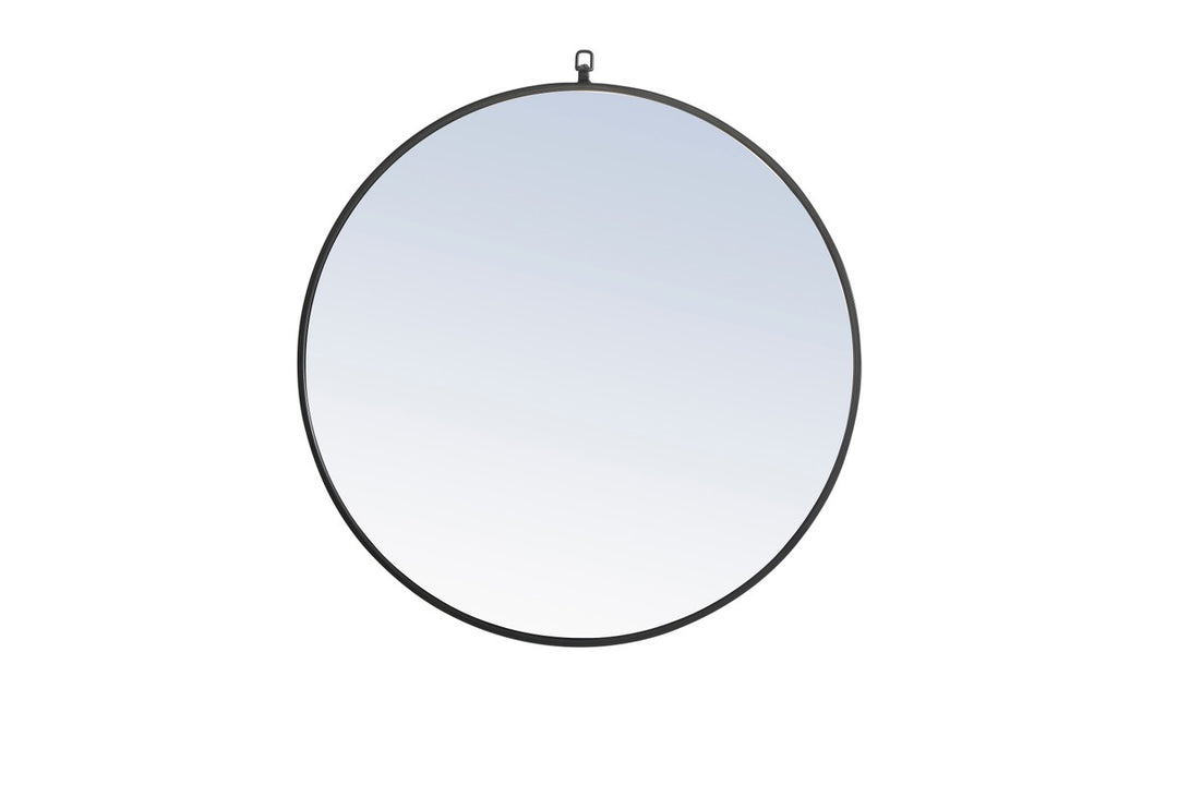 Elegant Lighting MR4057BK  Rowan Mirror Black