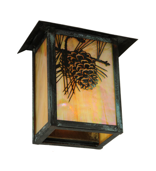 Meyda Tiffany Lighting 91915 Seneca One Light Wall Sconce Outdoor Verde