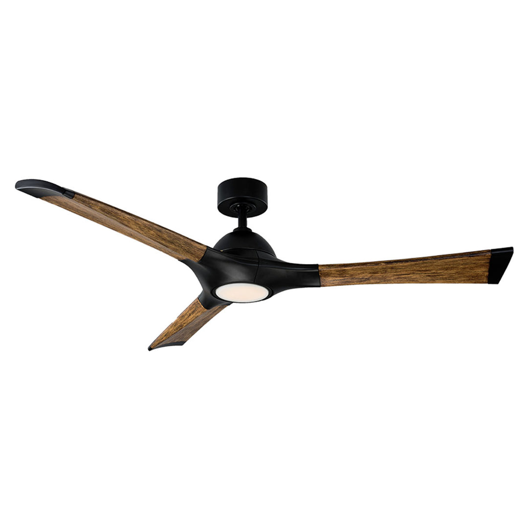 Modern Forms Fan Woody FR-W1814-60L-MB/DK Ceiling Fan 60 - Matte Black/Distressed Koa, Distressed Koa/