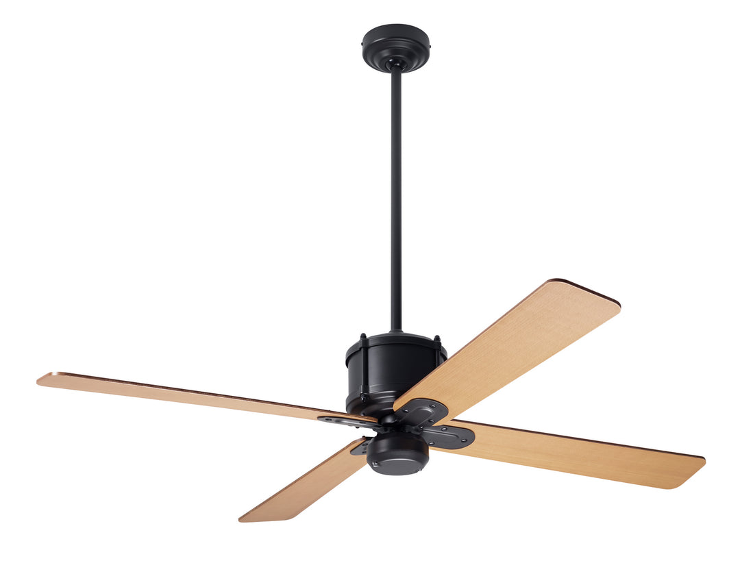 Modern Fan Company Industry DC IND-DB-50-MP-NL-CC Ceiling Fan - Dark Bronze, Maple/