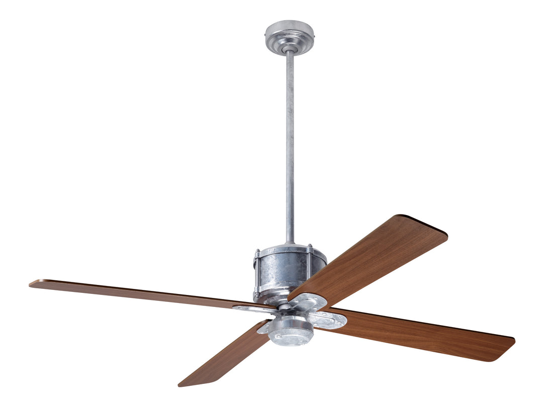 Modern Fan Company Industry DC IND-GV-50-MG-NL-CC Ceiling Fan - Galvanized, Mahogany/