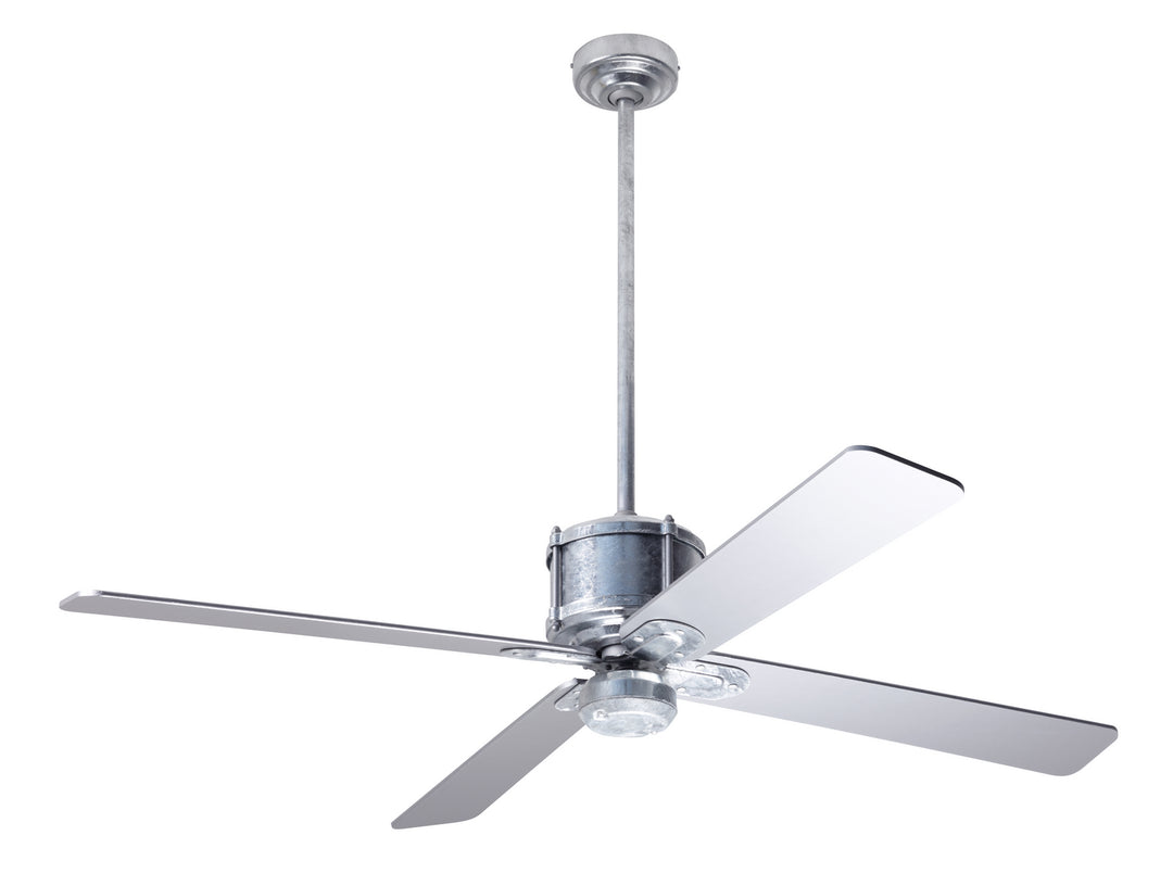 Modern Fan Company Industry DC IND-GV-50-SV-NL-CC Ceiling Fan - Galvanized, Silver/