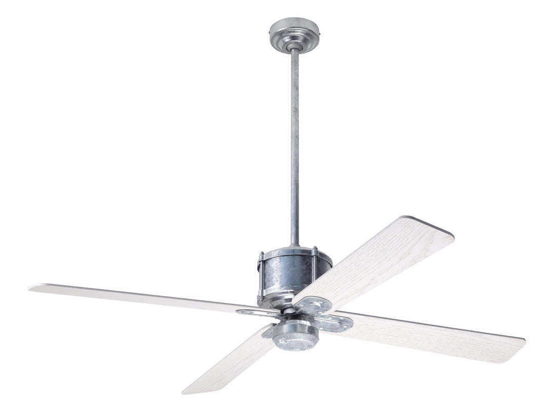 Modern Fan Company Industry DC IND-GV-50-WW-NL-CC Ceiling Fan - Galvanized, Whitewash/