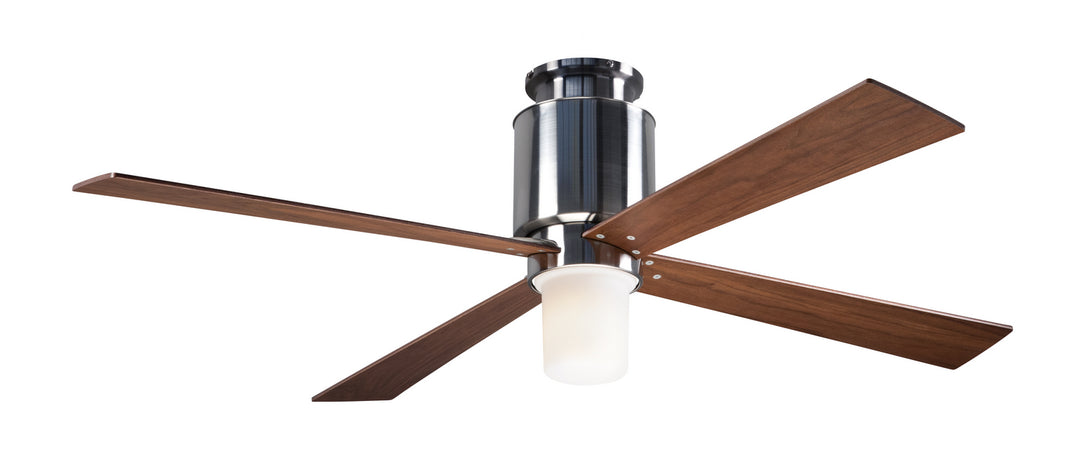 Modern Fan Company Lapa Flush LAP-FM-BN-50-MG-552-002 Ceiling Fan - Bright Nickel, Mahogany/