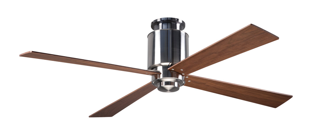 Modern Fan Company Lapa Flush LAP-FM-BN-50-MG-NL-001 Ceiling Fan - Bright Nickel, Mahogany/