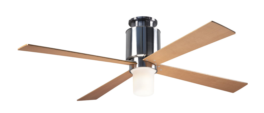 Modern Fan Company Lapa Flush LAP-FM-BN-50-MP-552-004 Ceiling Fan - Bright Nickel, Maple/