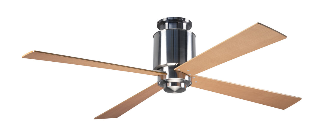 Modern Fan Company Lapa Flush LAP-FM-BN-50-MP-NL-005 Ceiling Fan - Bright Nickel, Maple/