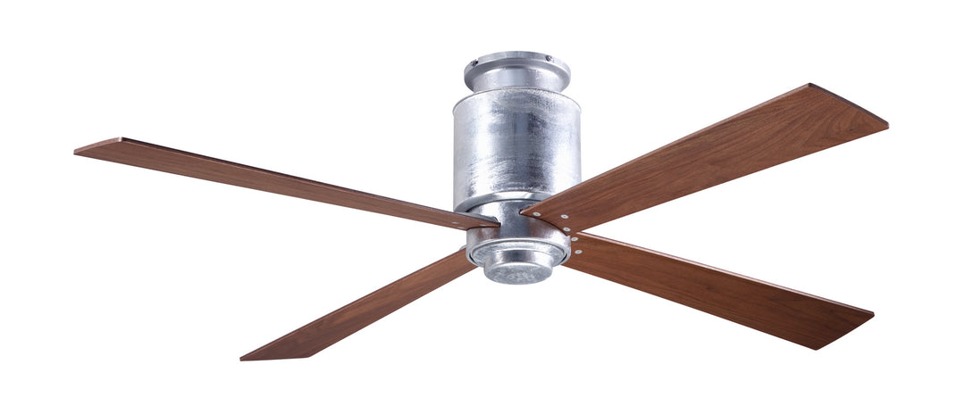 Modern Fan Company Lapa Flush LAP-FM-GV-50-MG-NL-001 Ceiling Fan - Galvanized, Mahogany/