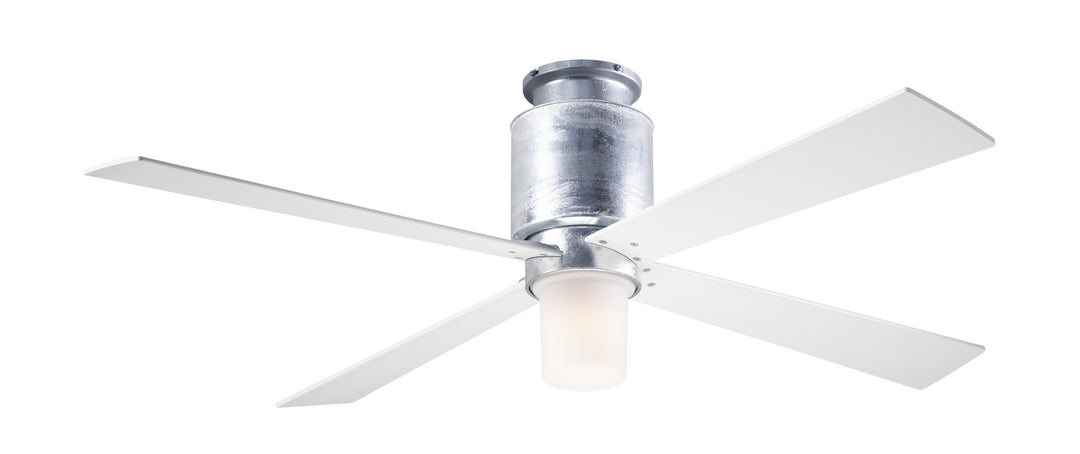 Modern Fan Company Lapa Flush LAP-FM-GV-50-WH-552-004 Ceiling Fan - Galvanized, White/
