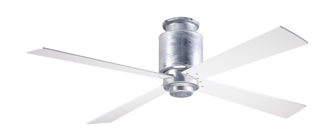 Modern Fan Company Lapa Flush LAP-FM-GV-50-WH-NL-001 Ceiling Fan - Galvanized, White/