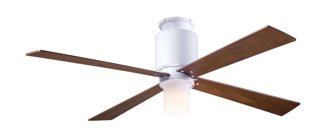 Modern Fan Company Lapa Flush LAP-FM-GW-50-MG-552-002 Ceiling Fan - Gloss White, Mahogany/