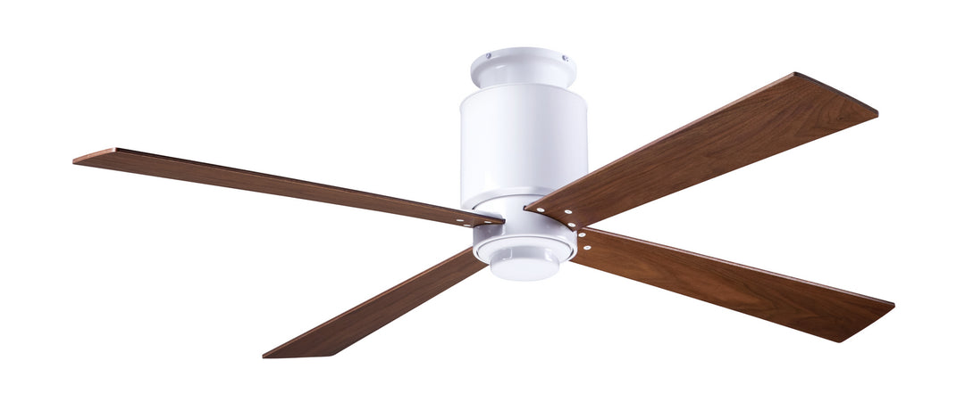 Modern Fan Company Lapa Flush LAP-FM-GW-50-MG-NL-005 Ceiling Fan - Gloss White, Mahogany/