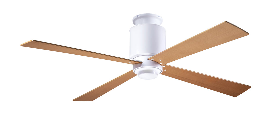 Modern Fan Company Lapa Flush LAP-FM-GW-50-MP-NL-003 Ceiling Fan - Gloss White, Maple/