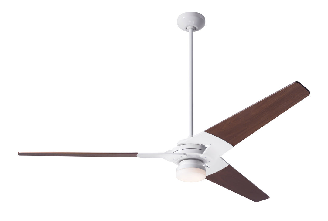 Modern Fan Company Torsion TOR-GW-62-MG-271-002 Ceiling Fan 62 - Gloss White, Mahogany/