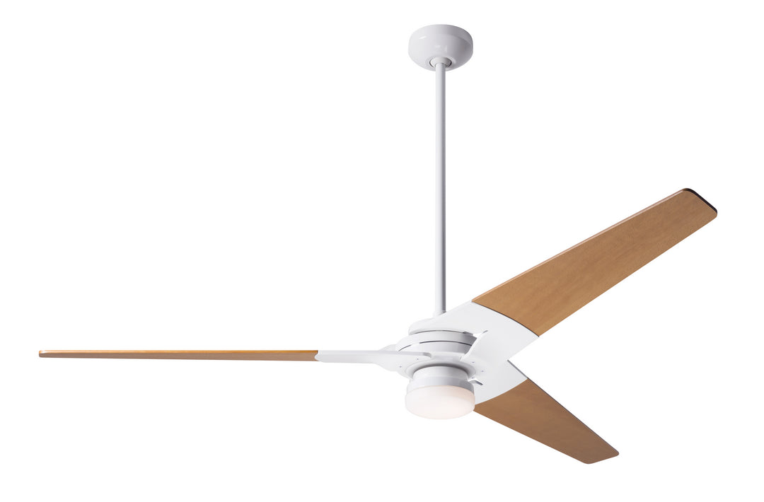 Modern Fan Company Torsion TOR-GW-62-MP-271-002 Ceiling Fan 62 - Gloss White, Maple/