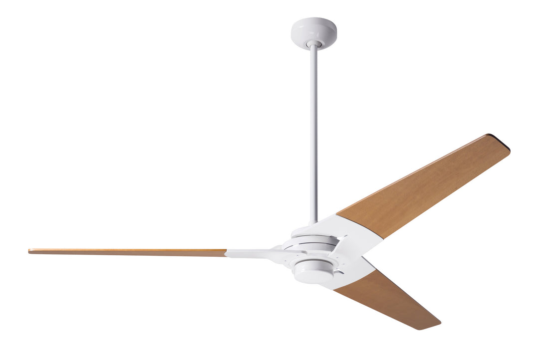 Modern Fan Company Torsion TOR-GW-62-MP-NL-005 Ceiling Fan 62 - Gloss White, Maple/