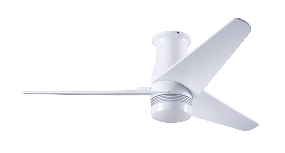 Modern Fan Company Velo Flush DC VEL-FM-GW-48-WH-NL-CC Ceiling Fan - Gloss White, White/