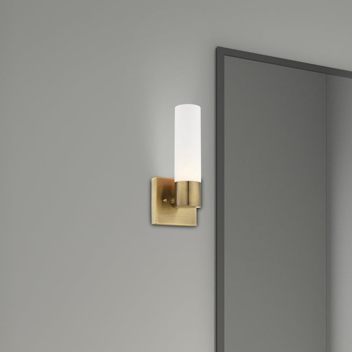 Livex Aero 10101-01 Wall Sconce Light - Antique Brass