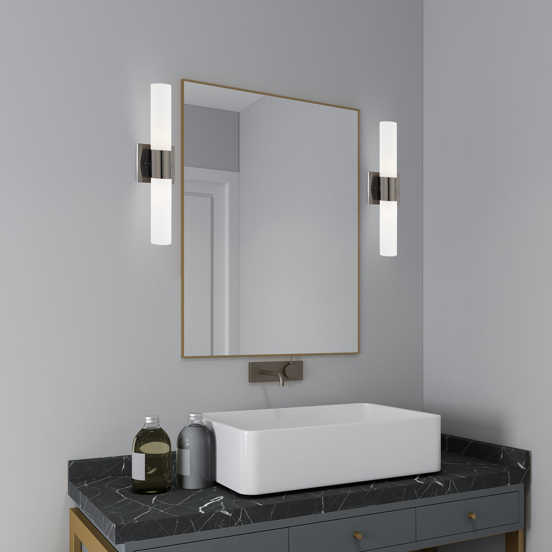 Livex Aero 10102-46 Bath Vanity Light 5 in. wide - Black Chrome