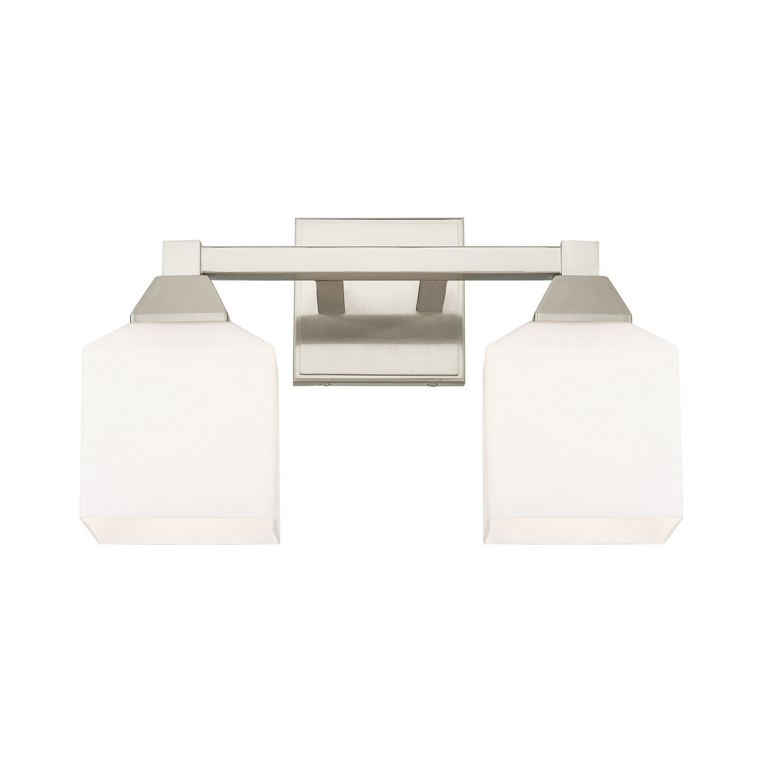 Livex Aragon 10282-91 Bath Vanity Light 15 in. wide - Brushed Nickel