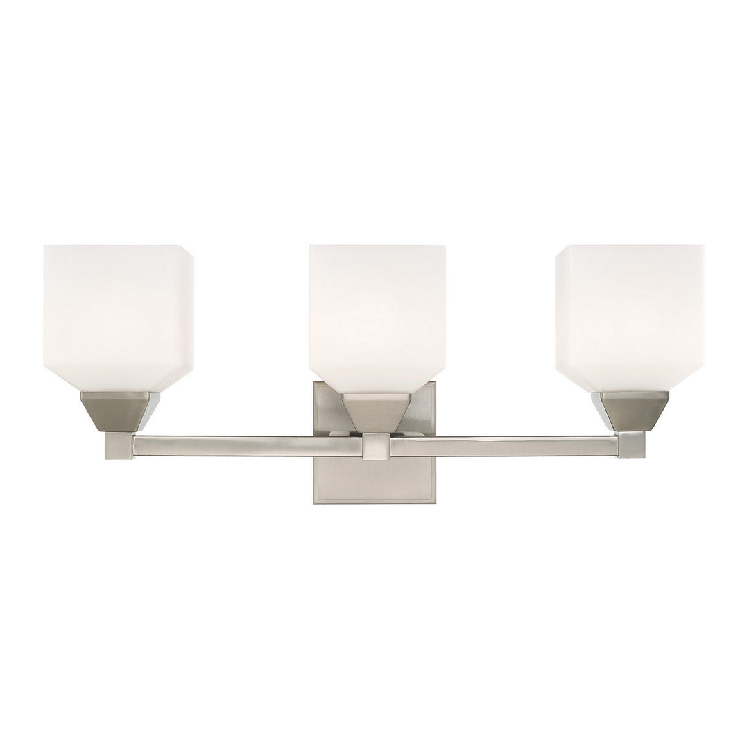 Livex Aragon 10283-91 Bath Vanity Light 23 in. wide - Brushed Nickel