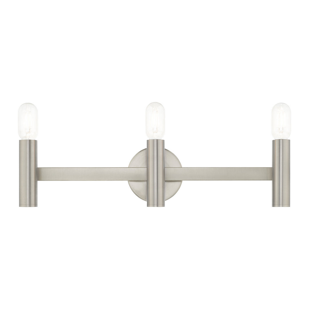 Livex Copenhagen 10343-91 Bath Vanity Light 24 in. wide - Brushed Nickel