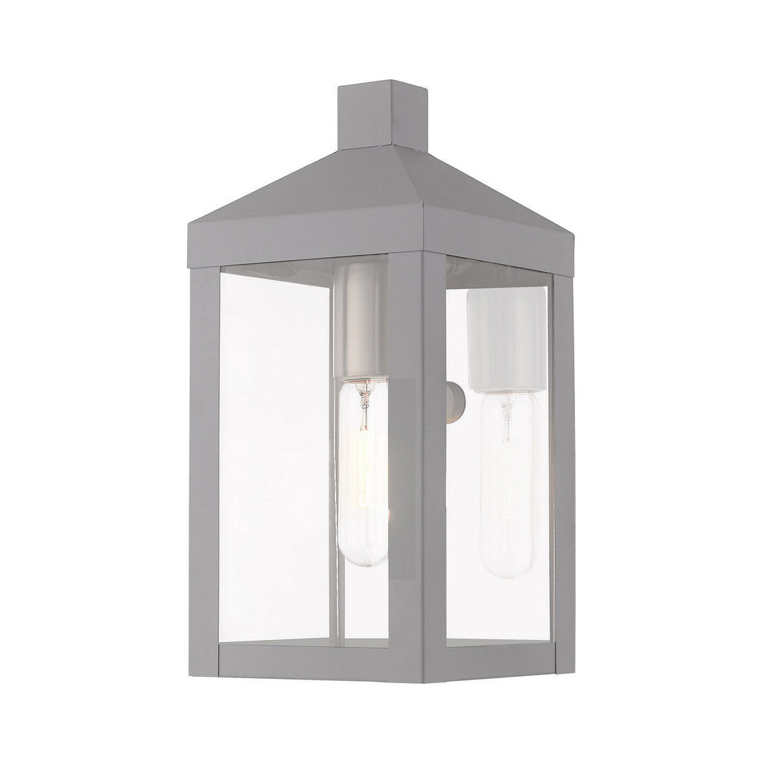 Livex Lighting 20581-80  Nyack Outdoor Nordic Gray W/ Brushed Nickels And Polished Chrome Stainless Steel