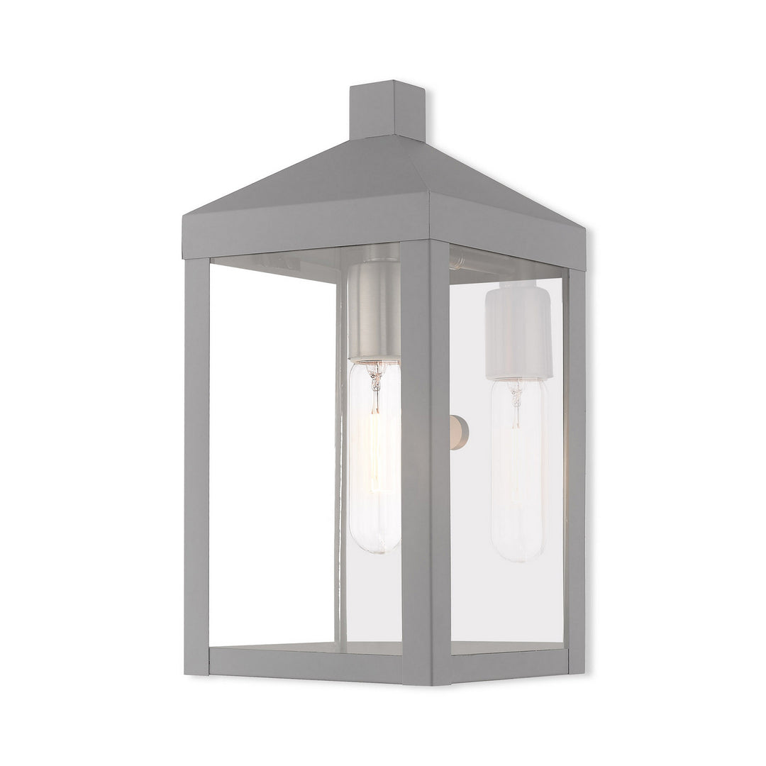 Livex Lighting 20582-80  Nyack Outdoor Nordic Gray W/ Brushed Nickels And Polished Chrome Stainless Steel