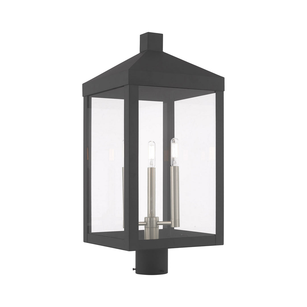 Livex Lighting 20586-76  Nyack Outdoor Scandinavian Gray W/ Brushed Nickels