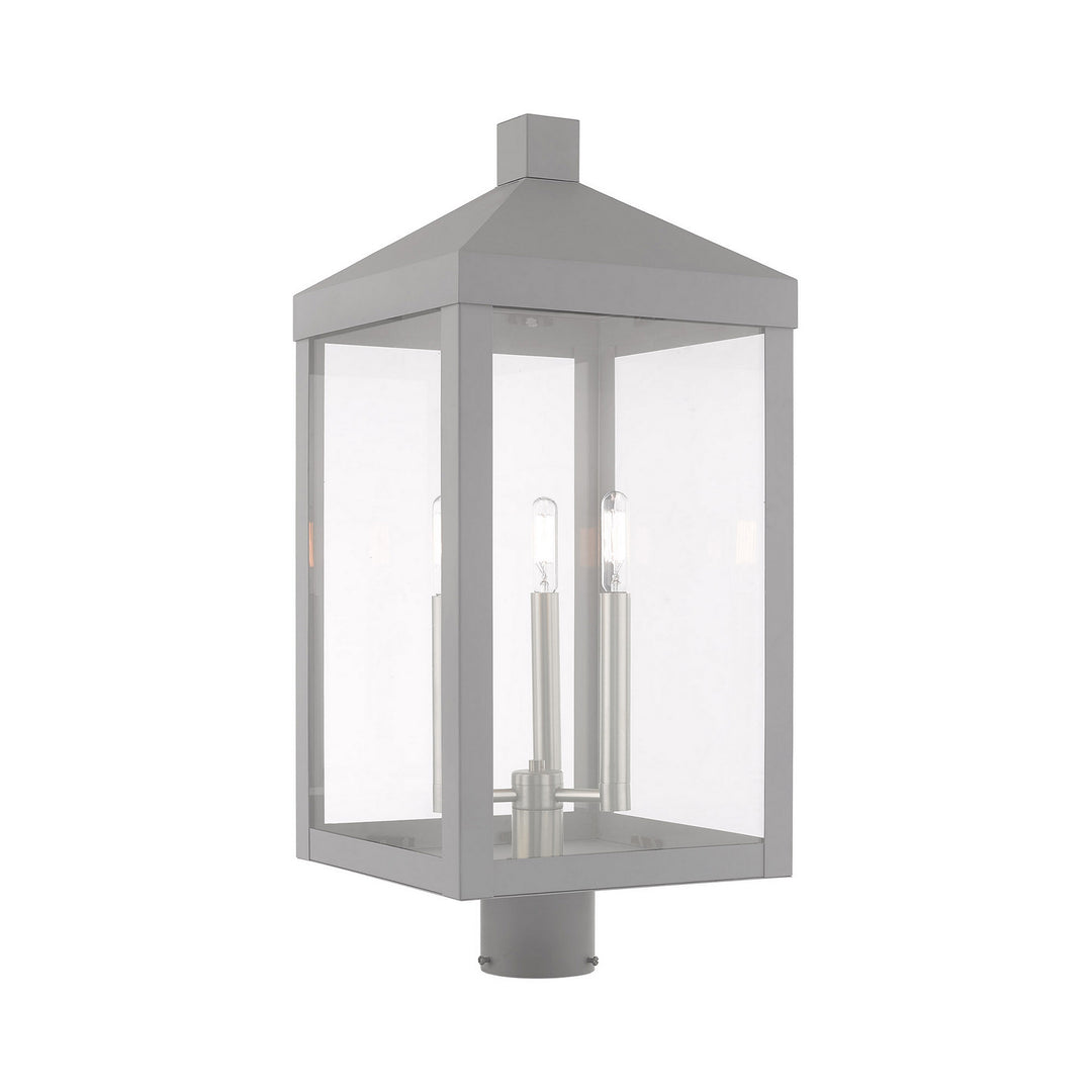 Livex Lighting 20586-80  Nyack Outdoor Nordic Gray W/ Brushed Nickels