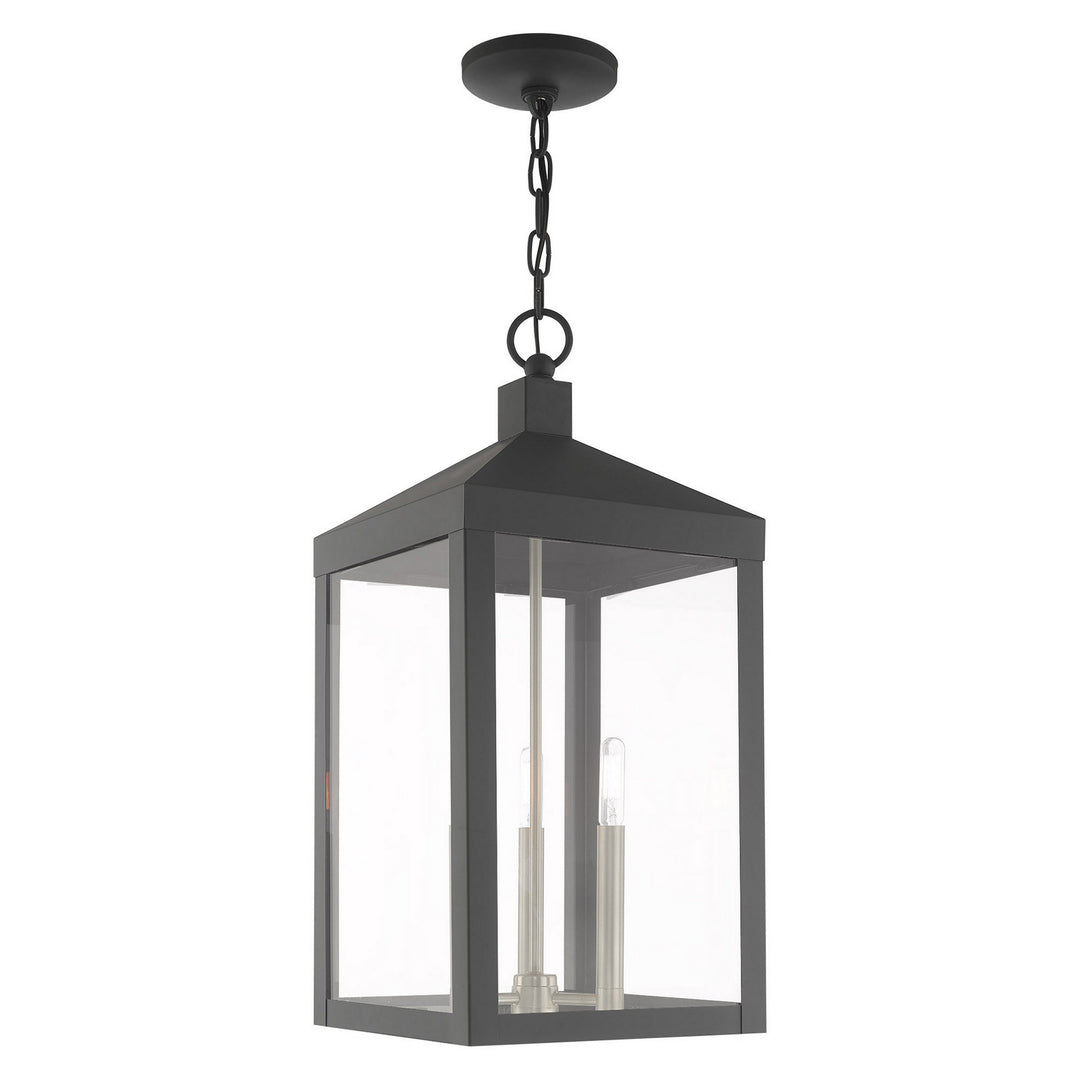 Livex Lighting 20587-76  Nyack Outdoor Scandinavian Gray W/ Brushed Nickels