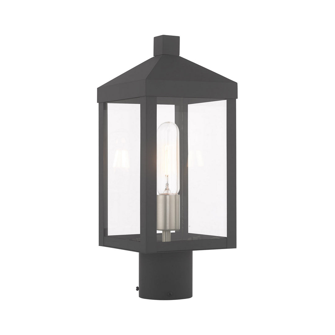 Livex Lighting 20590-76  Nyack Outdoor Scandinavian Gray W/ Brushed Nickels