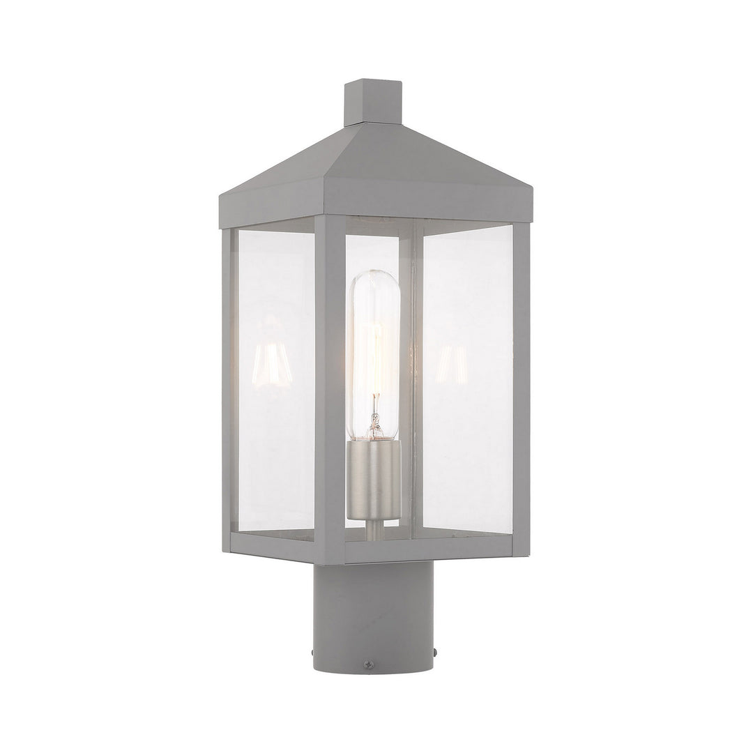 Livex Lighting 20590-80  Nyack Outdoor Nordic Gray W/ Brushed Nickels